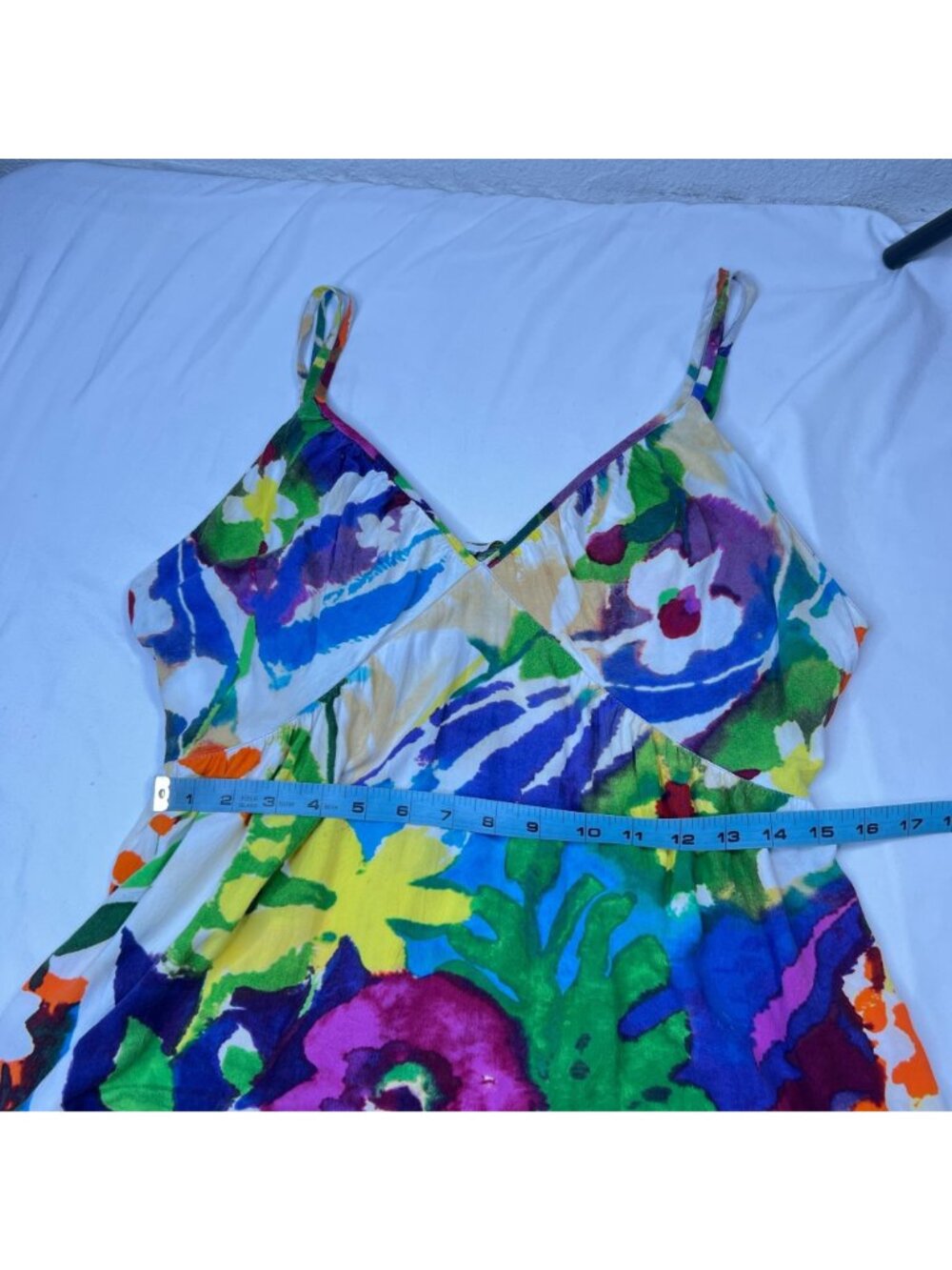 Vintage Jam's World Tropic Sunrise Midi Sundress Multicolor Floral W337 size XL - Picture 3 of 8